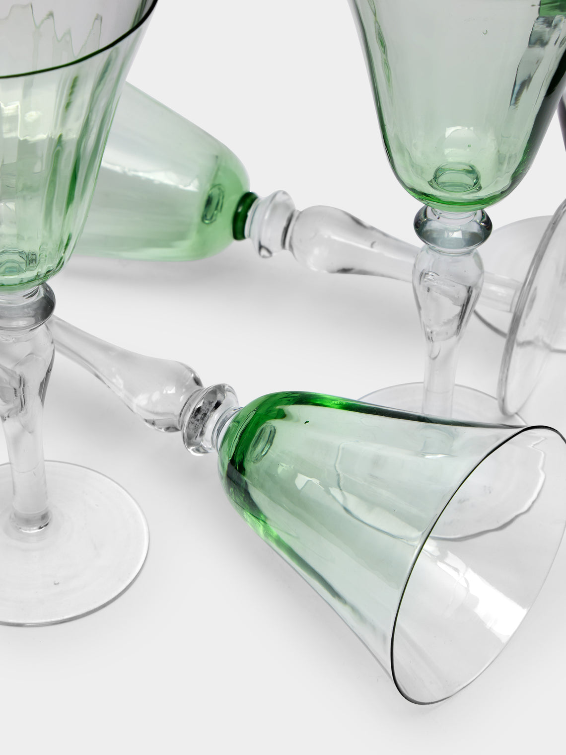 Antique and Vintage - 1900s Crystal Wine Glasses (Set of 8) -  - ABASK