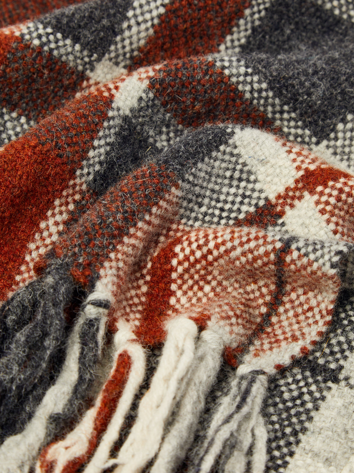Hollie Ward - Haleen Handwoven Shetland Wool Check Blanket -  - ABASK