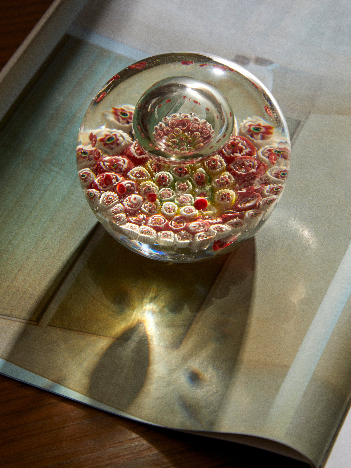 Antique and Vintage - 1930s Murano Glass Paperweight - Red - ABASK