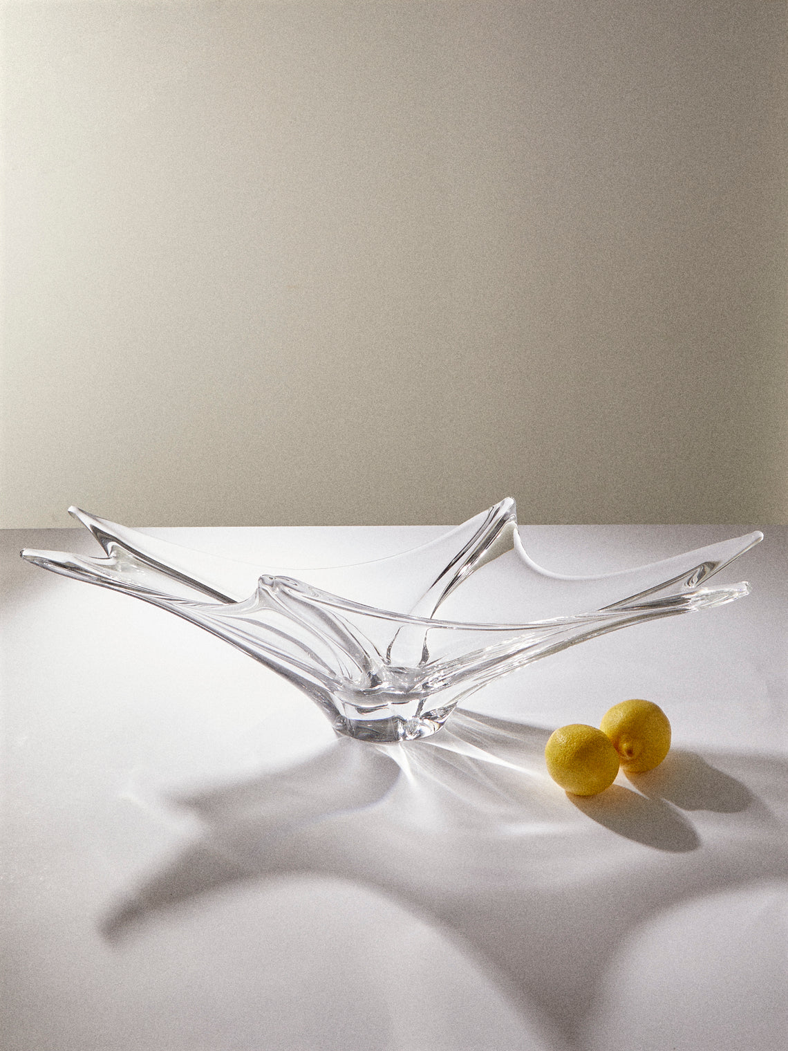 Antique and Vintage - Mid-Century Daum Crystal Fruit Bowl - Clear - ABASK