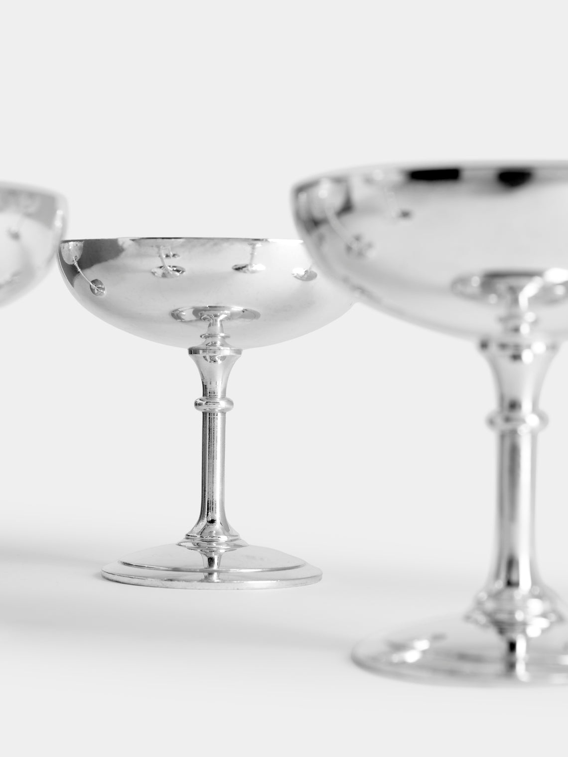 Antique and Vintage - 1980s Christofle Silver-Plated Sundae Bowls (Set of 8) - Silver - ABASK