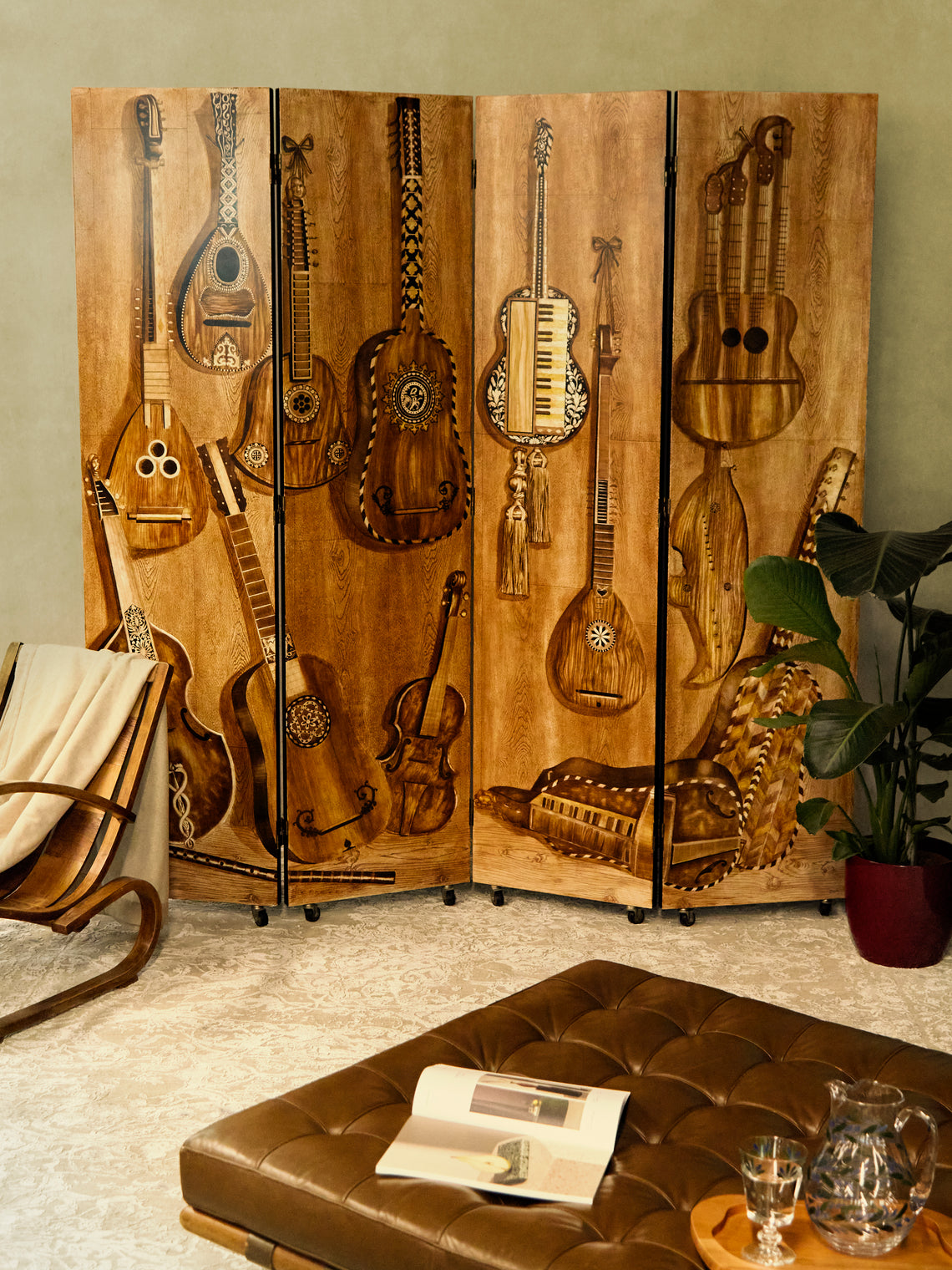Antique and Vintage - 1950s Fornasetti Strumenti Musicali Screen -  - ABASK