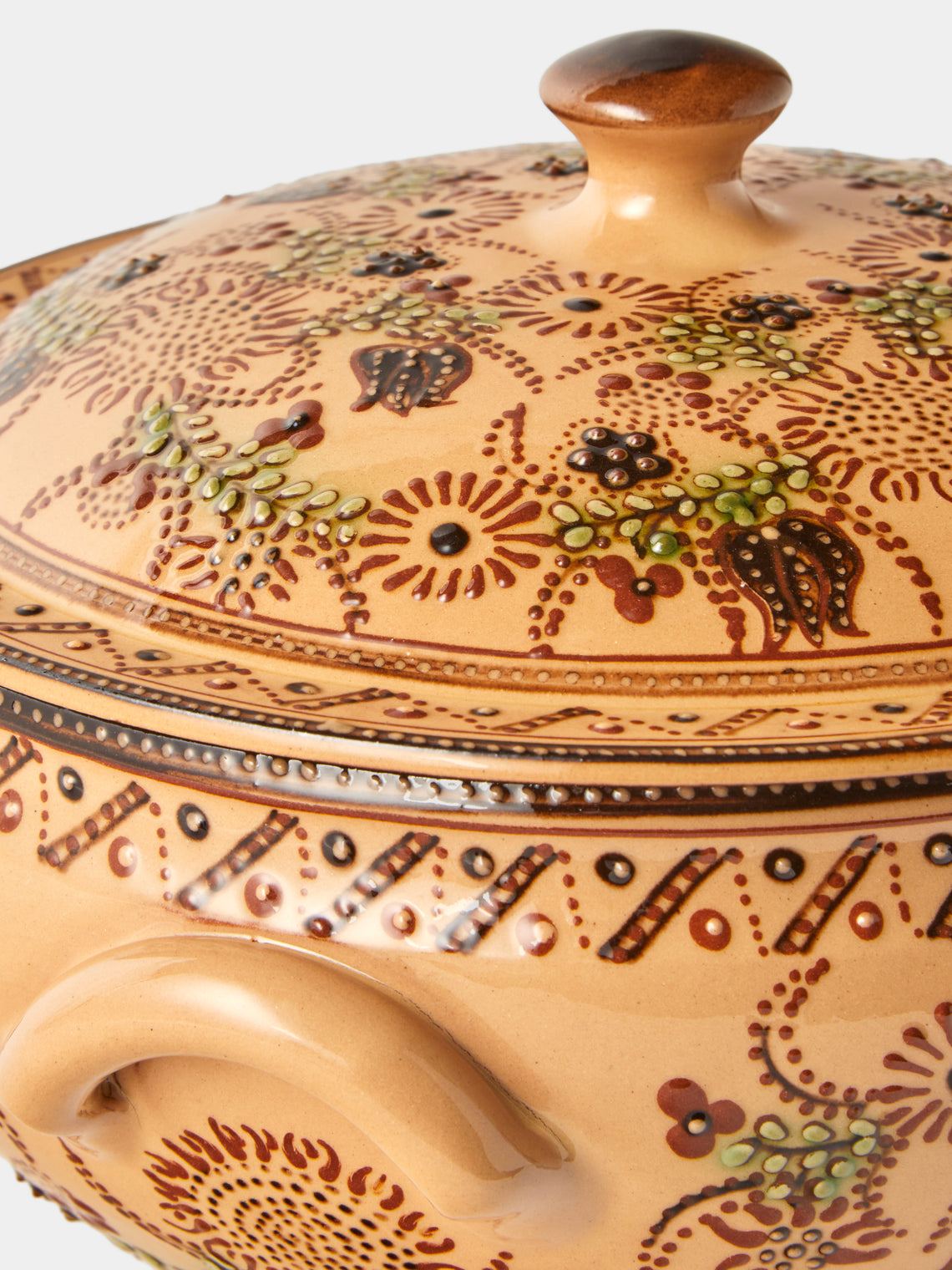 Poterie d’Évires - Flowers Hand-Painted Ceramic Soup Tureen - Cream - ABASK