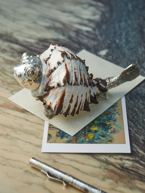 Objet Luxe - Silver-Plated and Shell Paperweight -  - ABASK