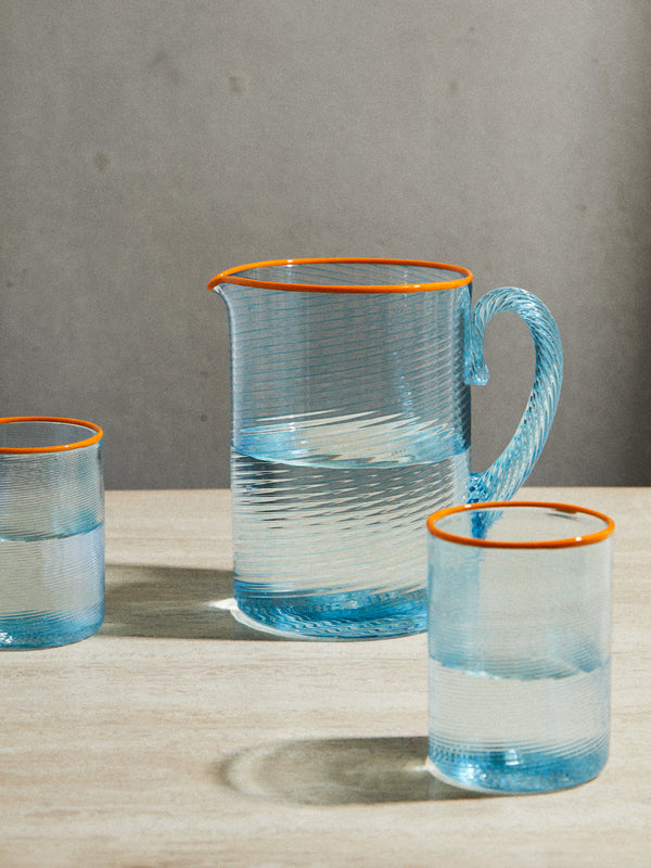 Giberto - Fizzy Hand-Blown Murano Collection - Blue - ABASK