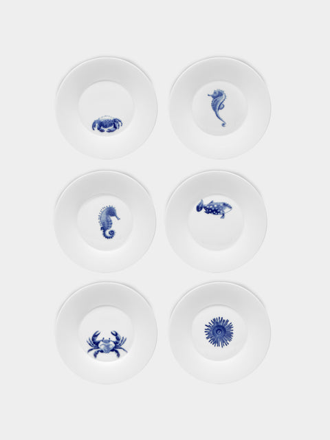 Hering Berlin - Ocean Porcelain Assorted Side Plates (Set of 6) -  - ABASK - 