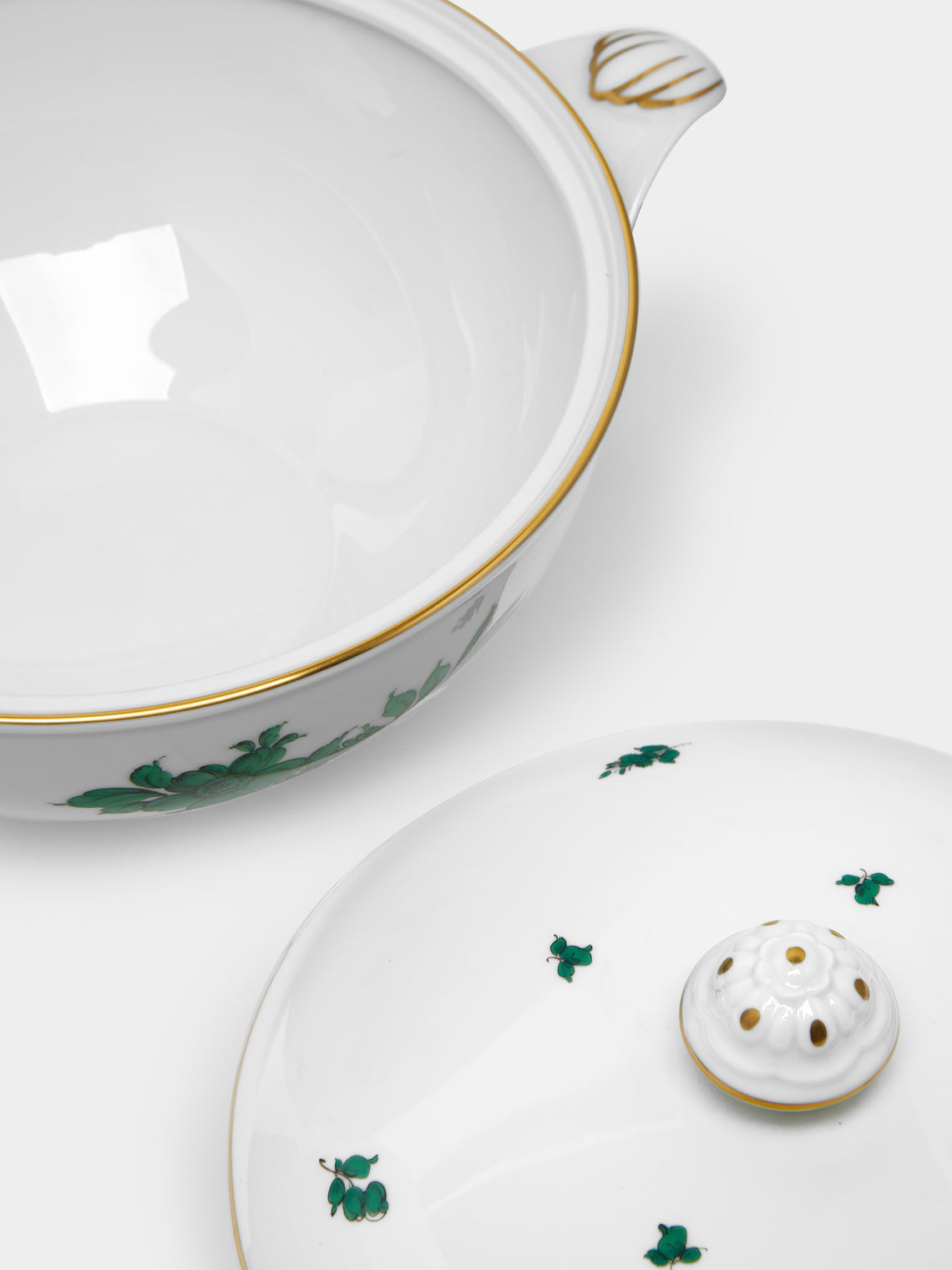 Augarten - Maria Theresia Hand-Painted Porcelain Lidded Serving Dish -  - ABASK