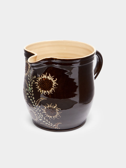 Poterie d’Évires - Flowers Hand-Painted Ceramic Rounded Jug -  - ABASK - 
