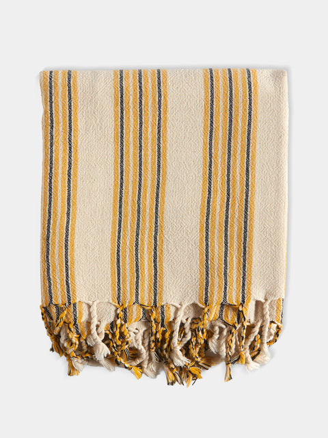 Mizar & Alcor - Sol Handwoven Linen and Cotton Towels (Set of 2) - Yellow - ABASK - 