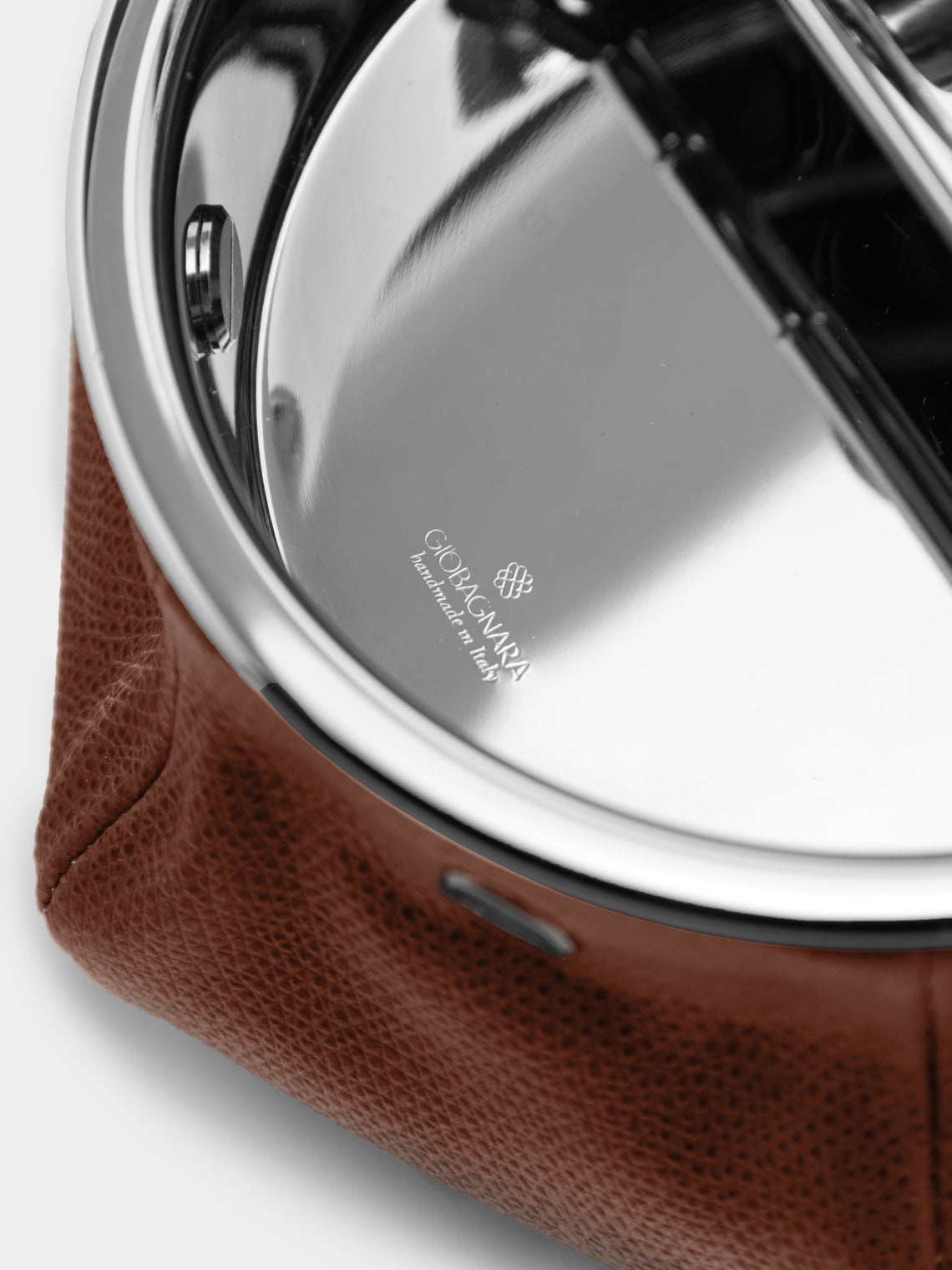 Giobagnara - Laurence Leather Bean Bag Ashtray - Brown - ABASK