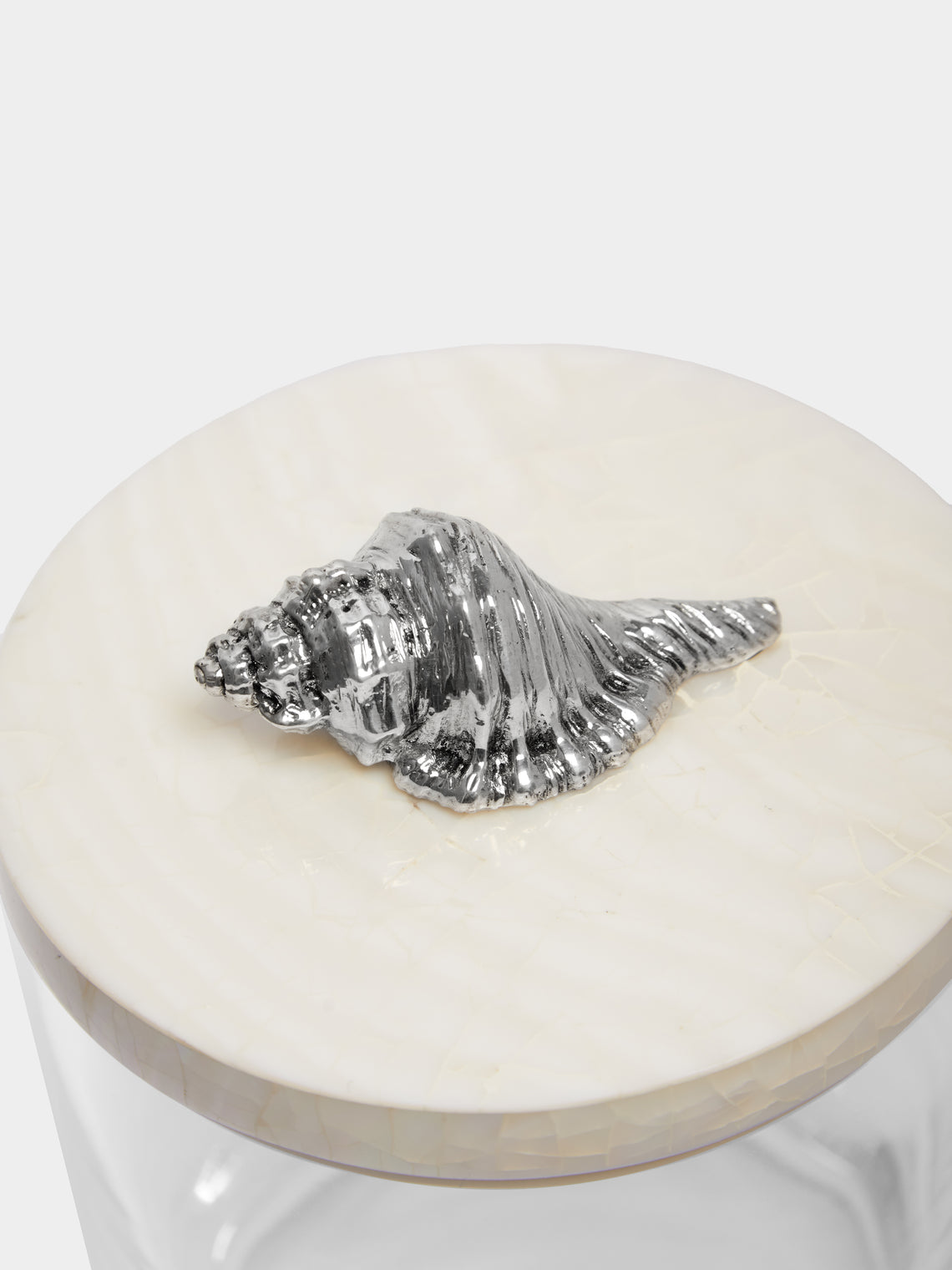 Objet Luxe - Silver-Plated, Shell and Glass Jar -  - ABASK