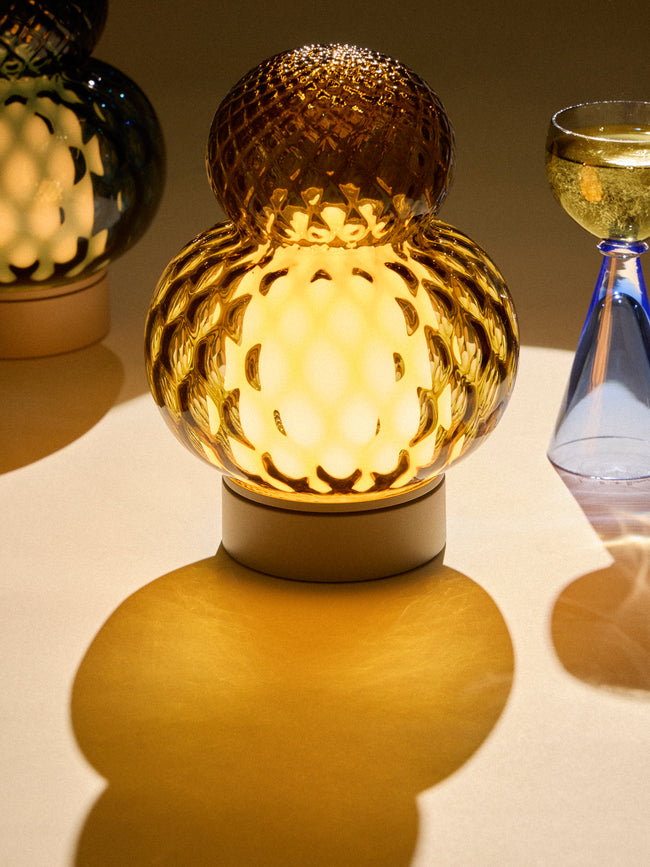 NasonMoretti - Bibendum Hand-Blown Murano Glass Portable Table Light - Brown - ABASK