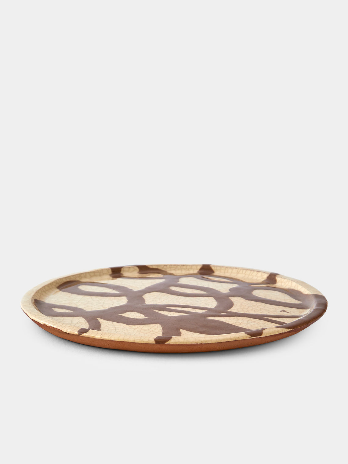 Aono Pottery - Slipware Round Plate - Cream - ABASK