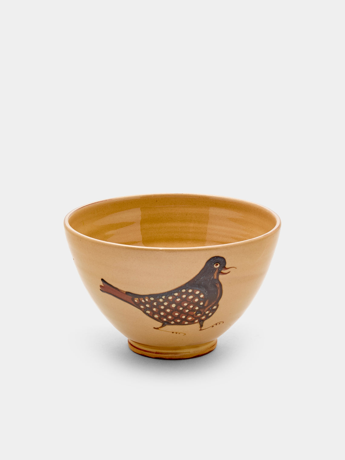 Poterie d’Évires - Flowers and Birds Hand-Painted Ceramic Bowls (Set of 6) - Cream - ABASK