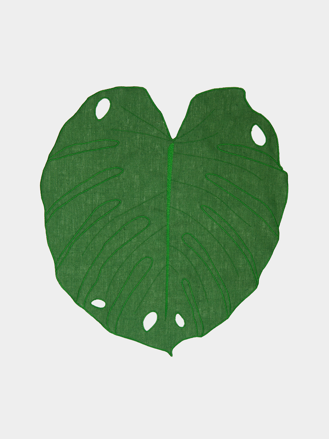 La Gallina Matta - Monstera Linen Placemats (Set of 4) -  - ABASK - 