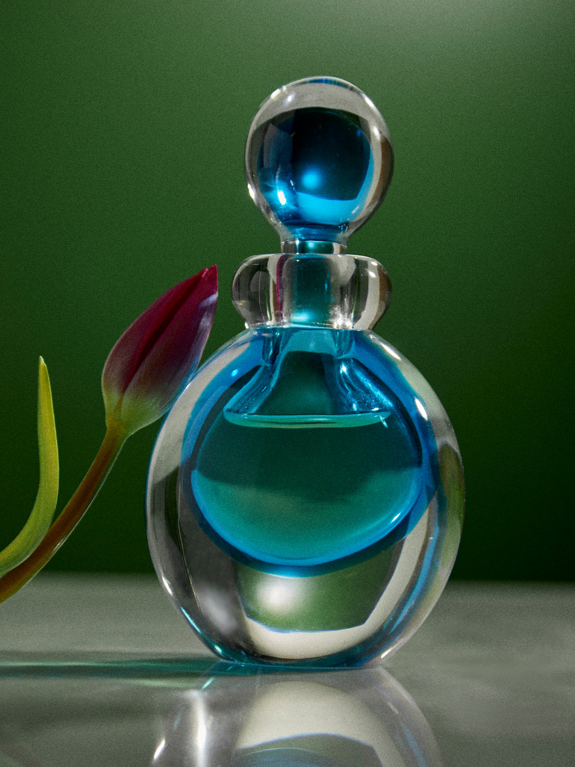 Antique and Vintage - 1950s Flavio Poli Murano Glass Perfume Bottle - Blue - ABASK