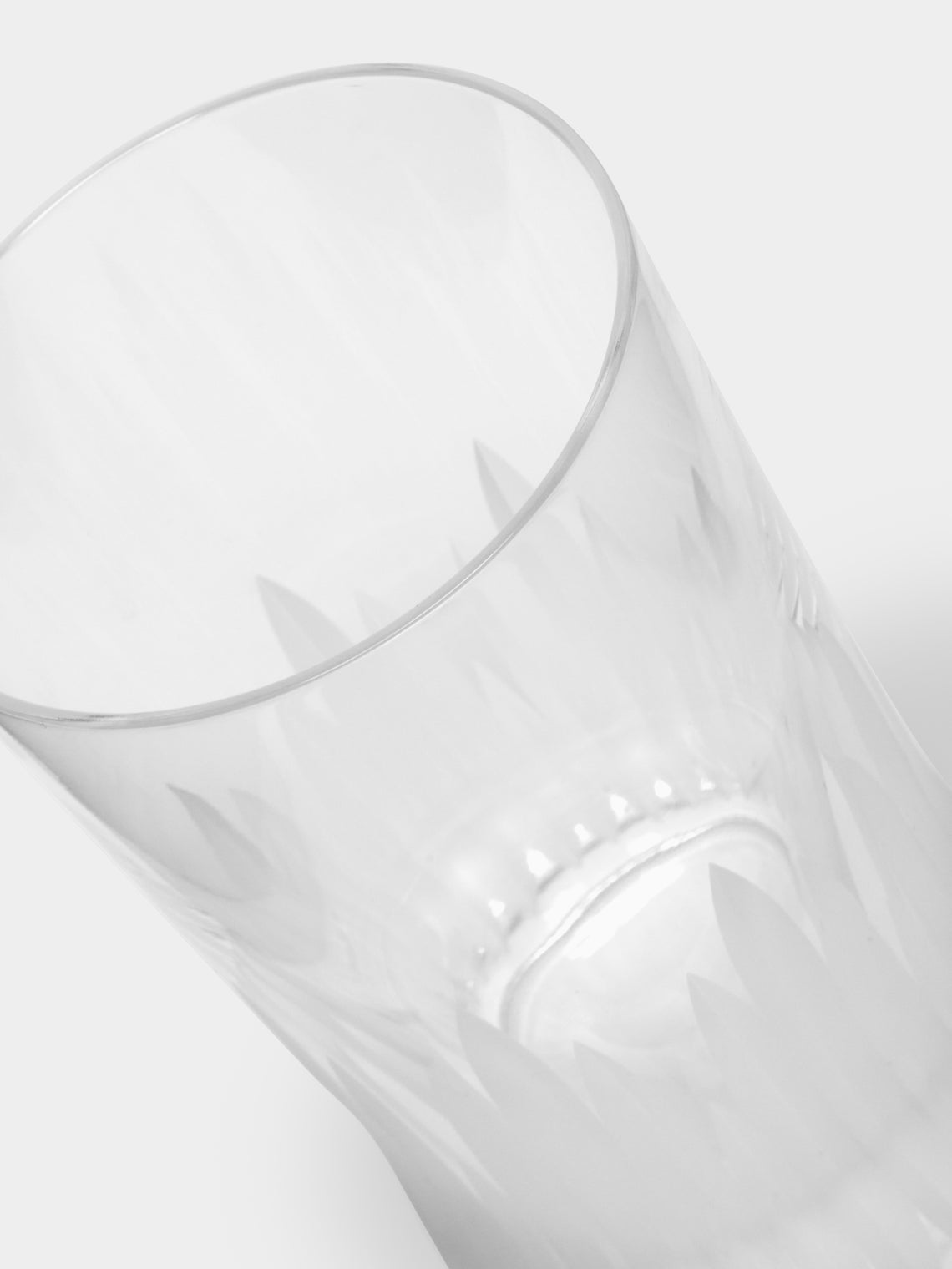 J. Hill's Standard - Martino Gamper Furrow Cut Crystal Wine Glass (Set of 2) - Clear - ABASK