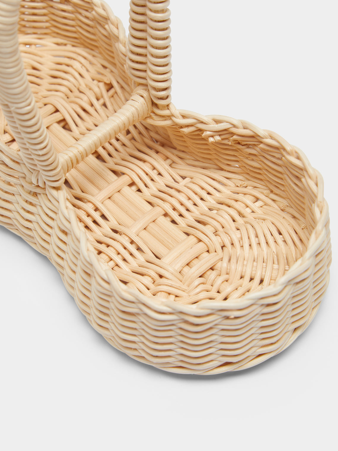 Mila Maurizi - Petunia Handwoven Wicker and Glass Cruet Set -  - ABASK
