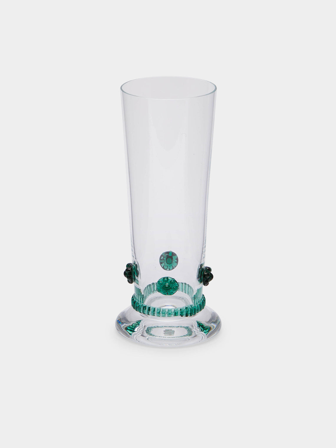 Theresienthal - Bacchus Hand-Blown Crystal Champagne Flute (Set of 2) - Green - ABASK- 