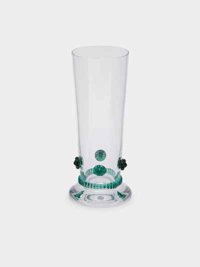 Theresienthal - Bacchus Hand-Blown Crystal Champagne Flute (Set of 2) - Green - ABASK- 