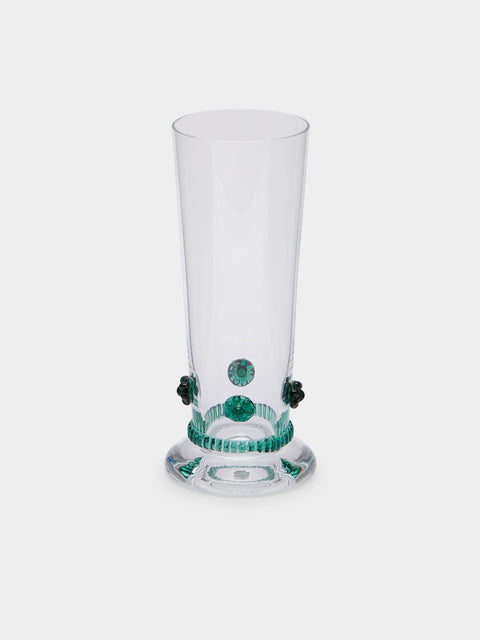 Theresienthal - Bacchus Hand-Blown Crystal Champagne Flute (Set of 2) - Green - ABASK- 