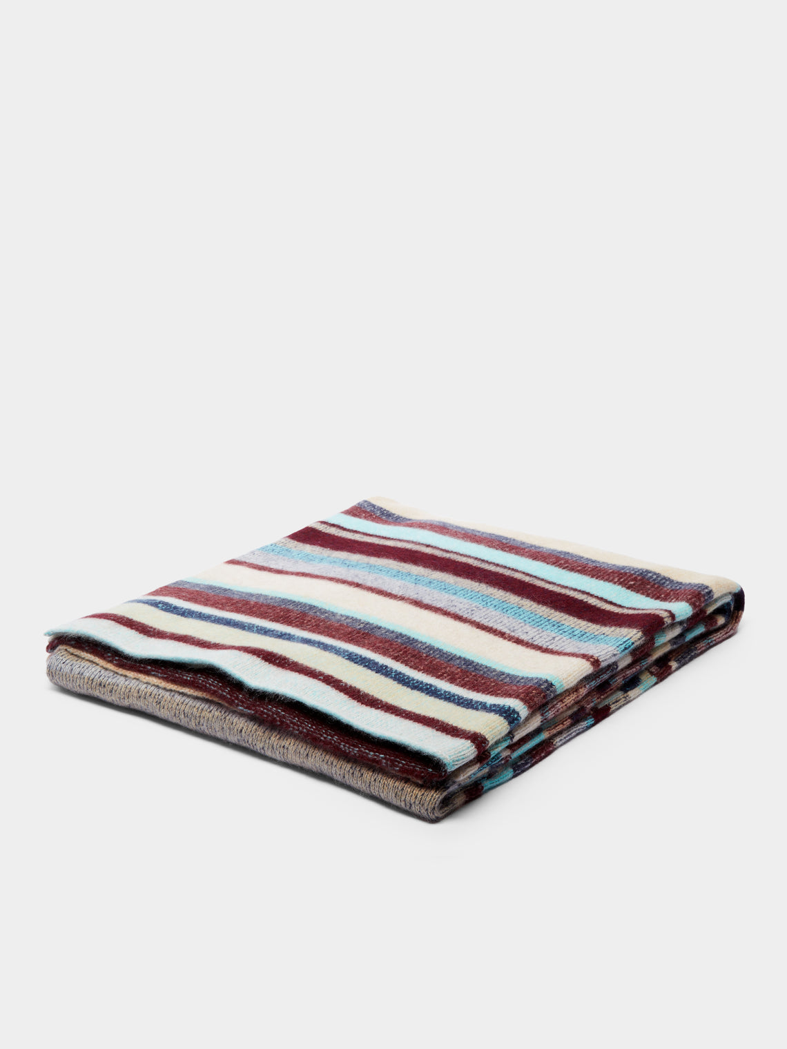 The Elder Statesman - Stripe Super Soft Cashmere Blanket -  - ABASK