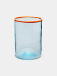 Giberto - Fizzy Hand-Blown Murano Glass Tumbler - Blue - ABASK - 