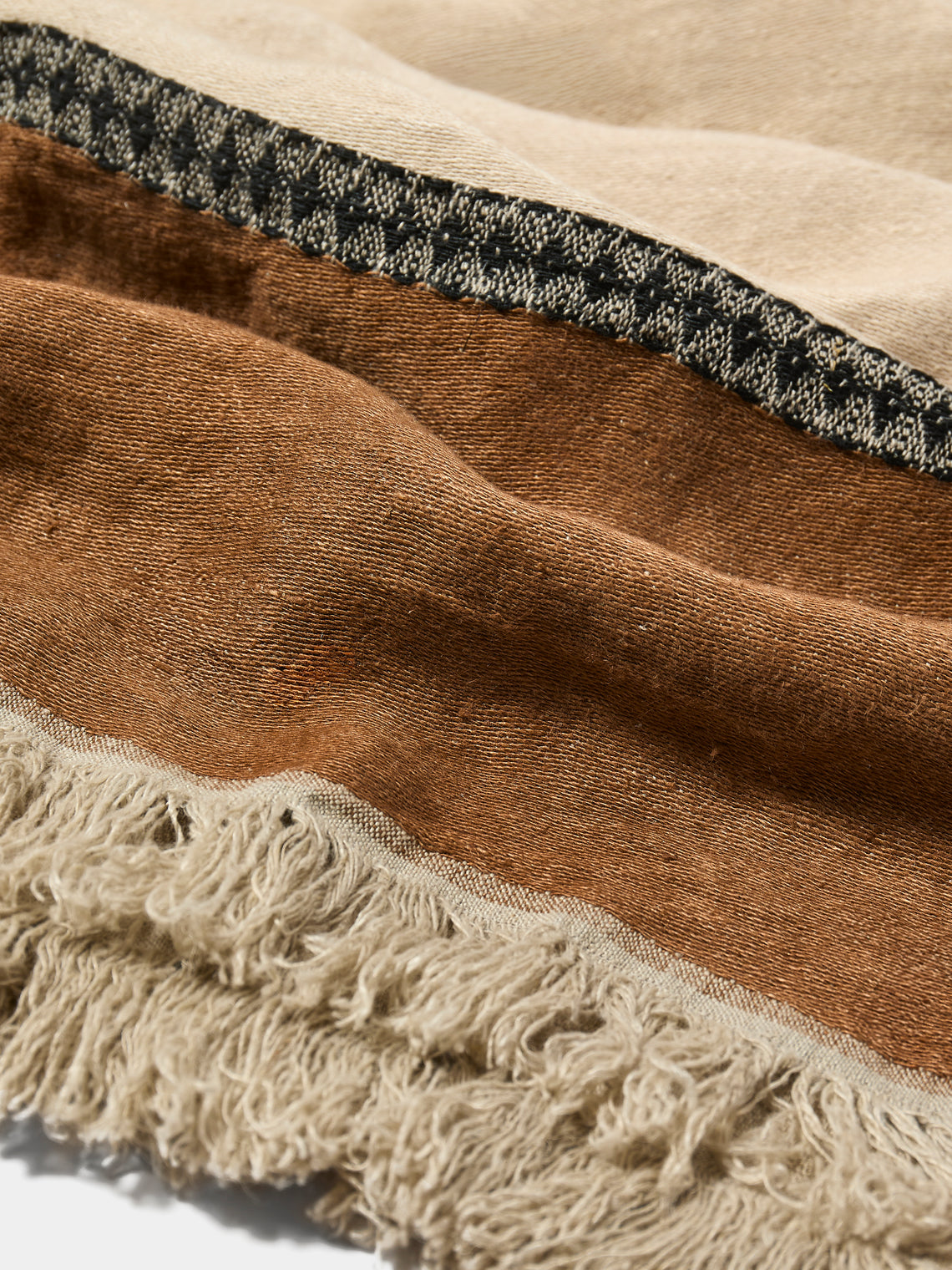 Libeco - Etienne Belgian Linen Throw (86.5in/2.2m) - Cream - ABASK