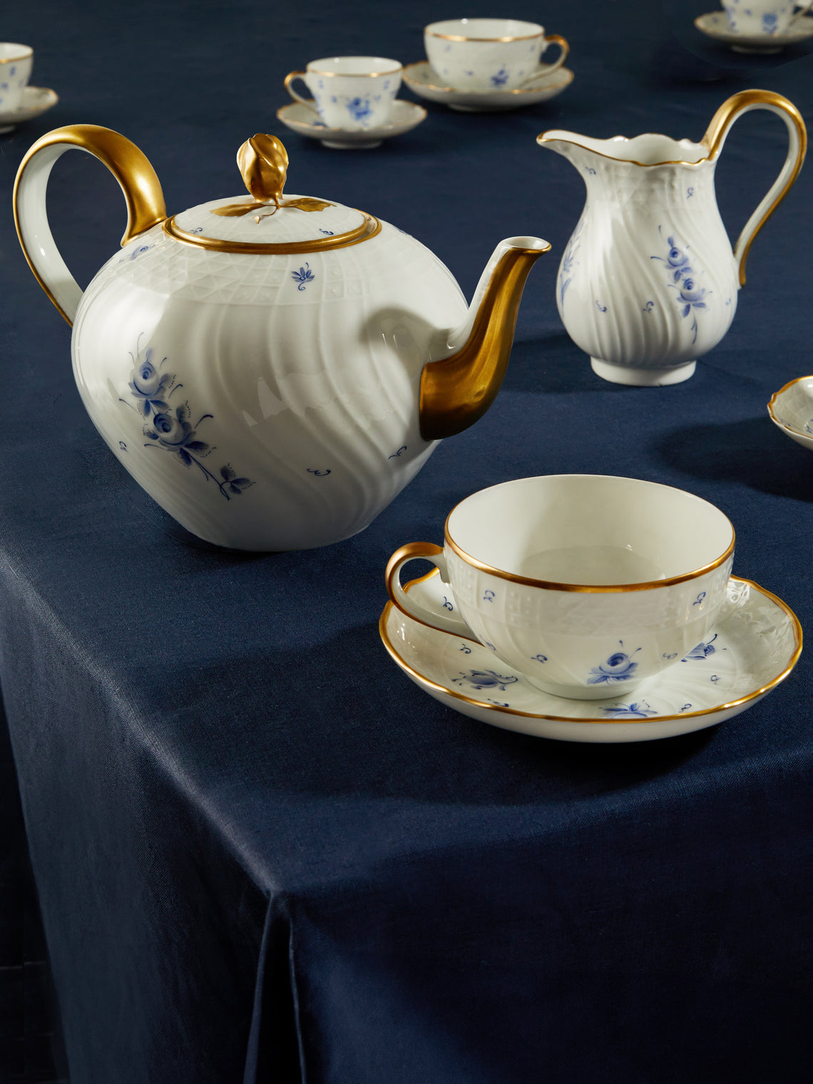 Antique and Vintage - 1960s Lorenz Hutschenreuther Hand-Painted Porcelain Tea & Coffee Set (Set of 26) -  - ABASK