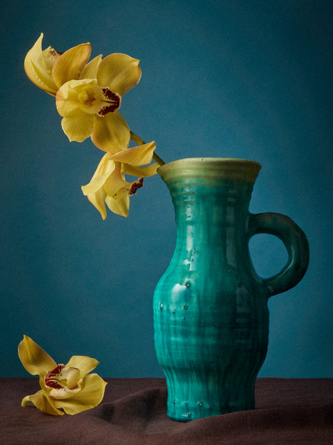 Antique and Vintage - 1950s Accolay Vase - Blue - ABASK
