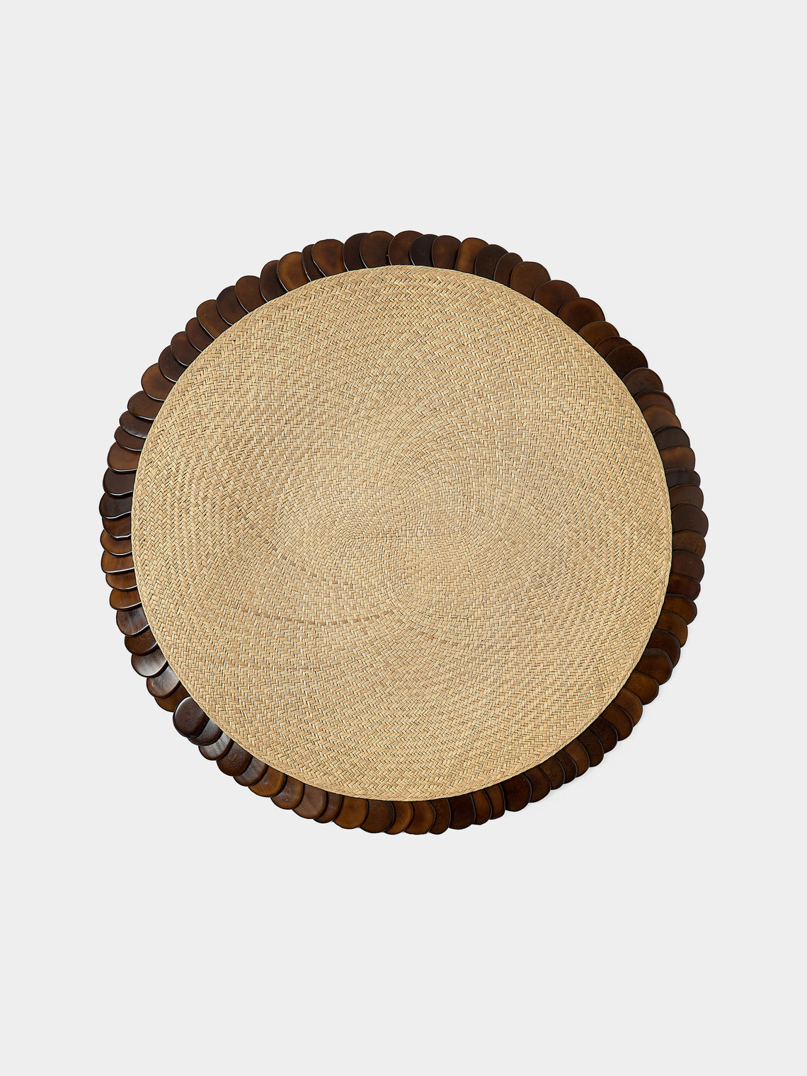 CasaLatina - | Set of 4 | Tagua Seed and Handwoven Iraca Palm Placemats - Beige - ABASK - 