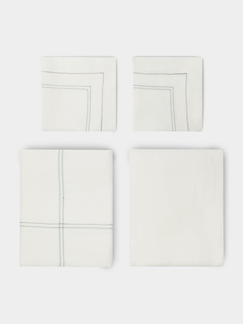 Volga Linen - Hem-Stitch Linen Super King-Size Bedding Collection -  - ABASK - 