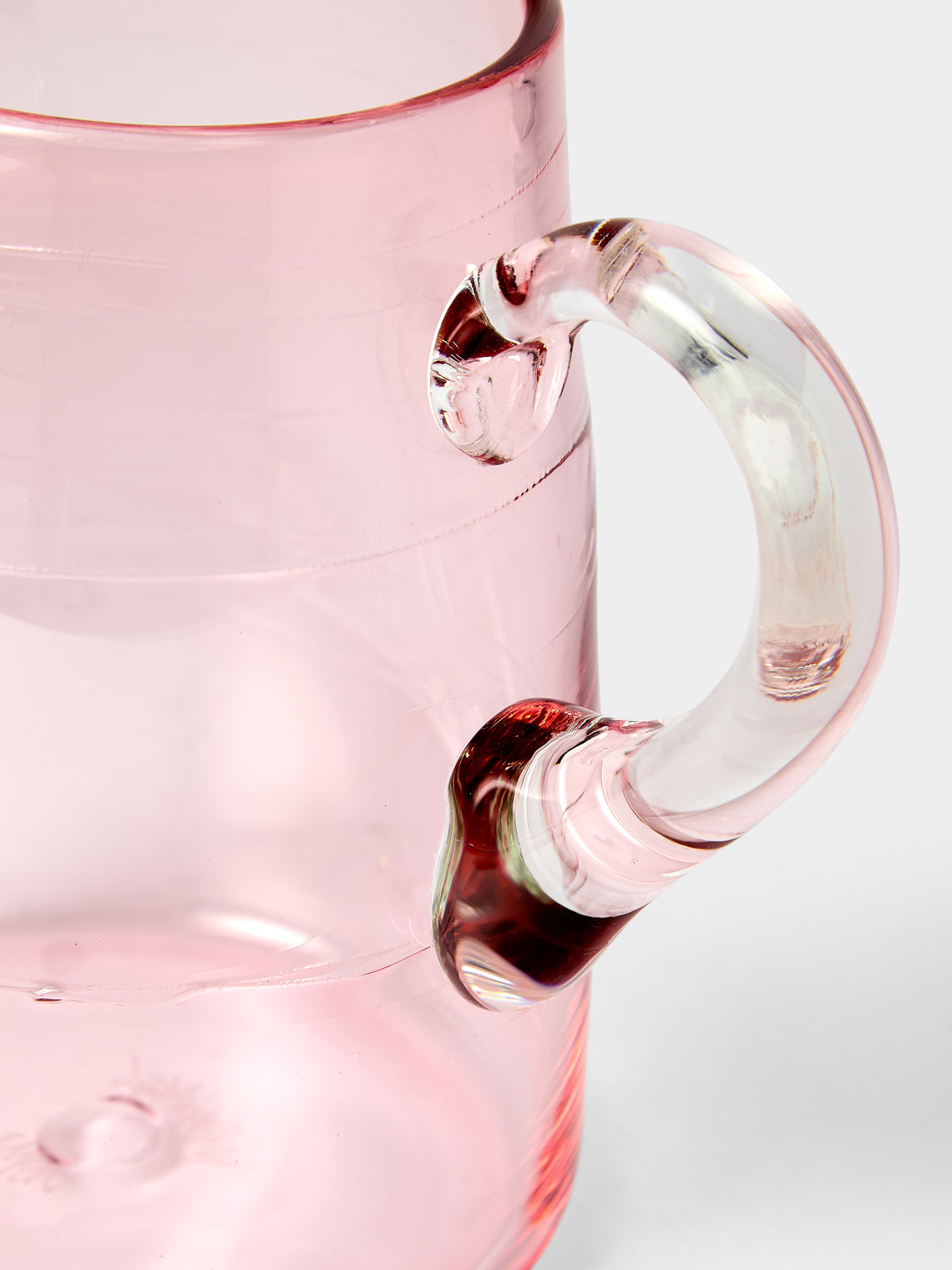 Michael Ruh - Spring Fade Hand-Blown Glass Pitcher - Pink - ABASK