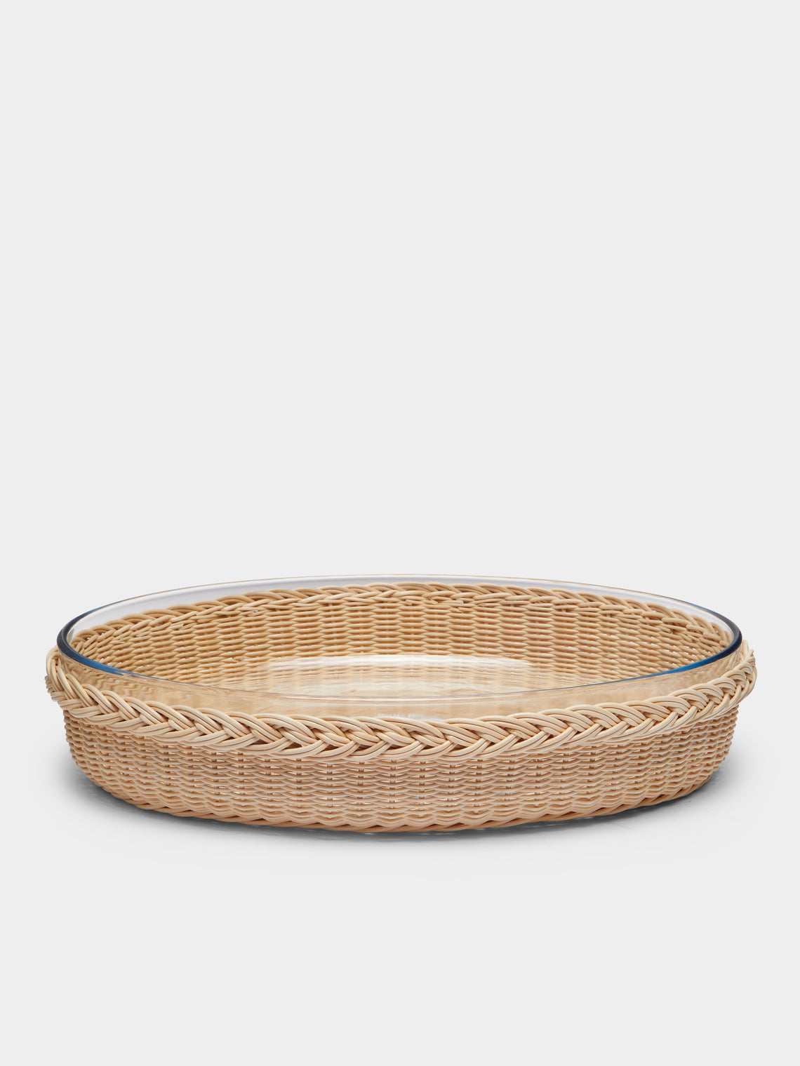 Mila Maurizi - Camelia Handwoven Wicker and Glass Baking Dish -  - ABASK - 
