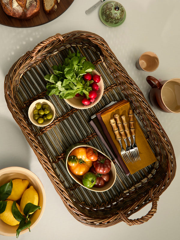 Benjamin Nauleau - Handwoven Willow Large Oval Tray -  - ABASK