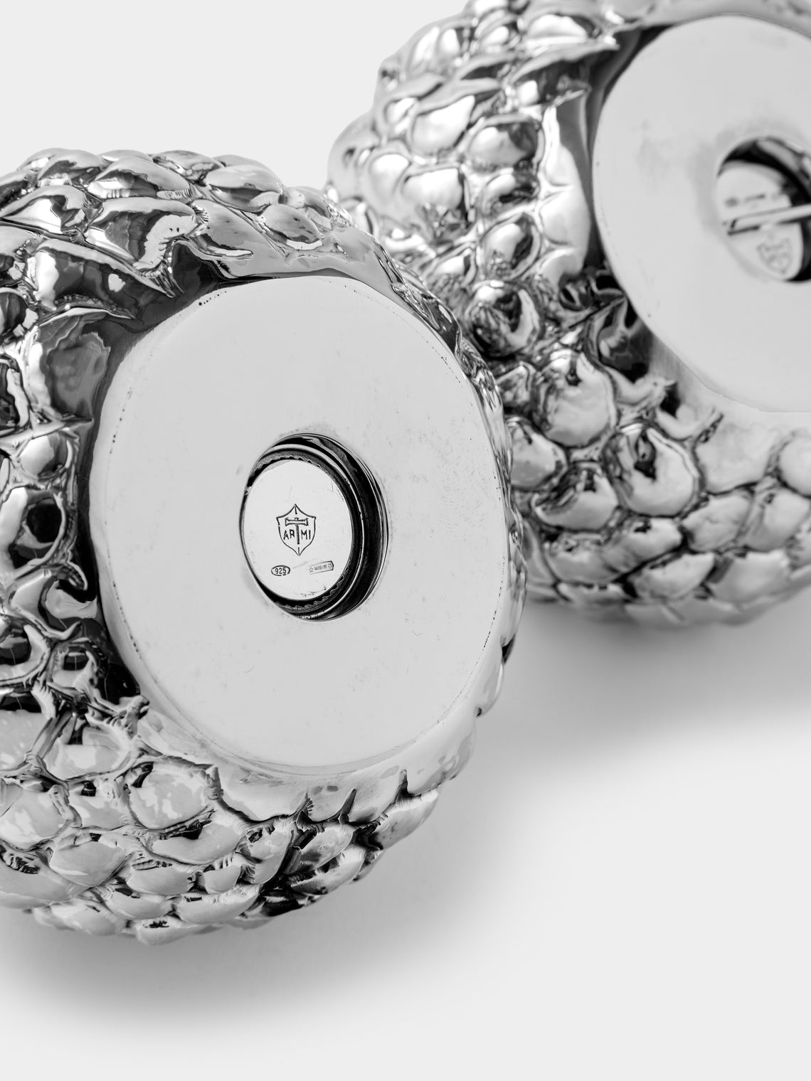 Milanese Silver - Pumpkin Sterling Silver Salt and Pepper Shakers (Set of 2) - Silver - ABASK