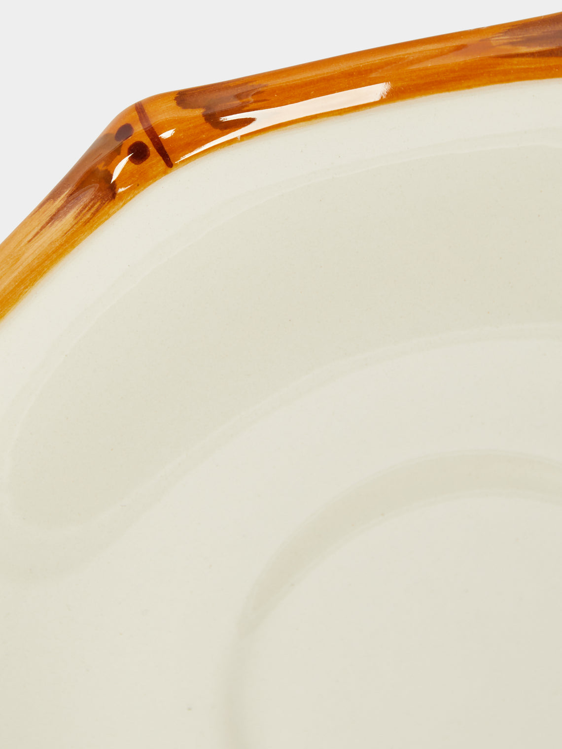 Este Ceramiche - Bamboo Hand-Painted Ceramic Coffee Cups and Saucers (Set of 4) -  - ABASK