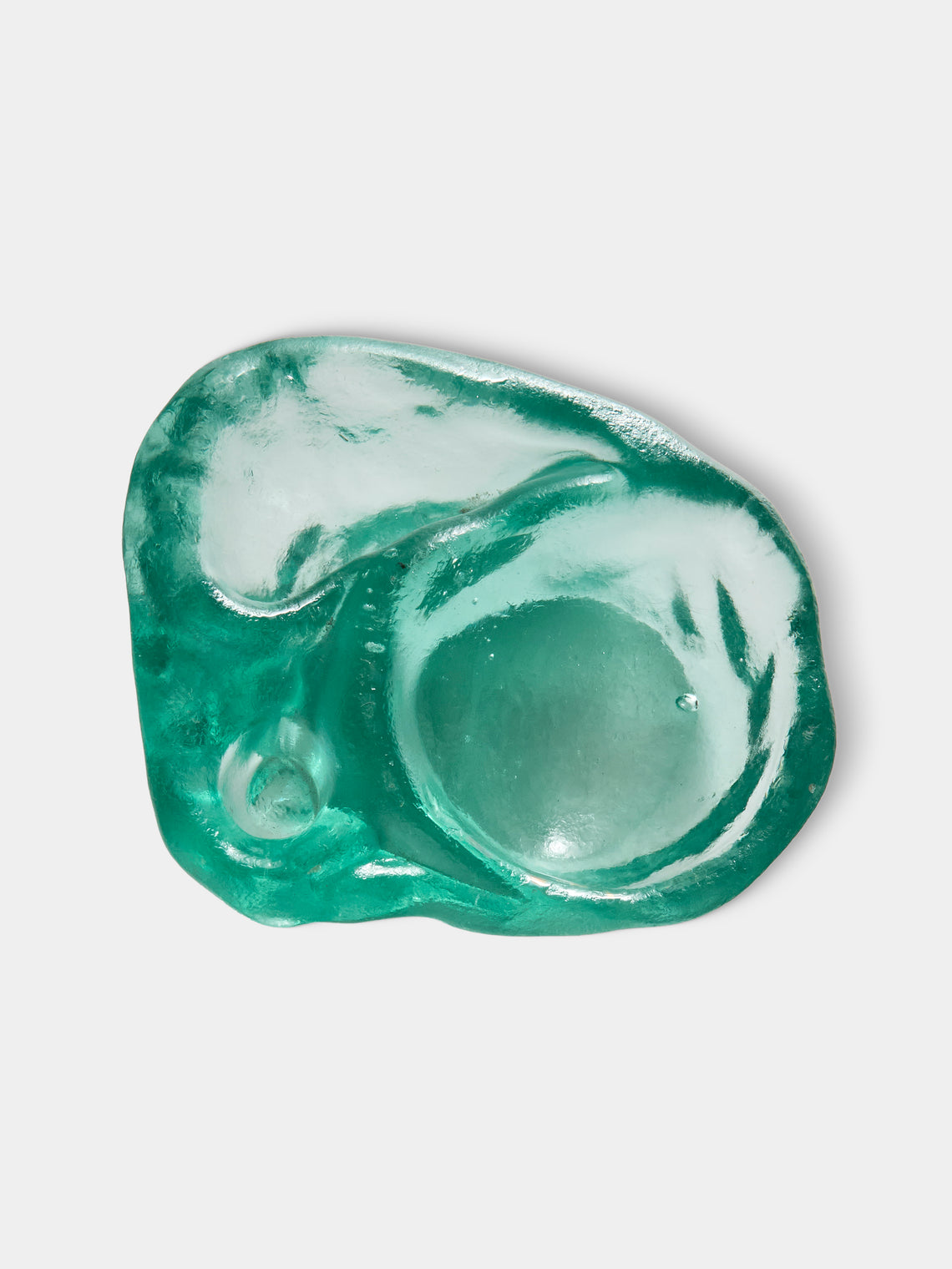 Antique and Vintage - 1930s Seguso Murano Glass Ashtray - Green - ABASK