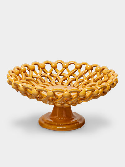 Maison Pichon Uzès - Hand-Glazed Ceramic Braided Low Raised Bowl -  - ABASK - 