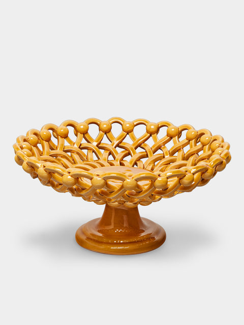 Maison Pichon Uzès - Hand-Glazed Ceramic Braided Low Raised Bowl -  - ABASK - 