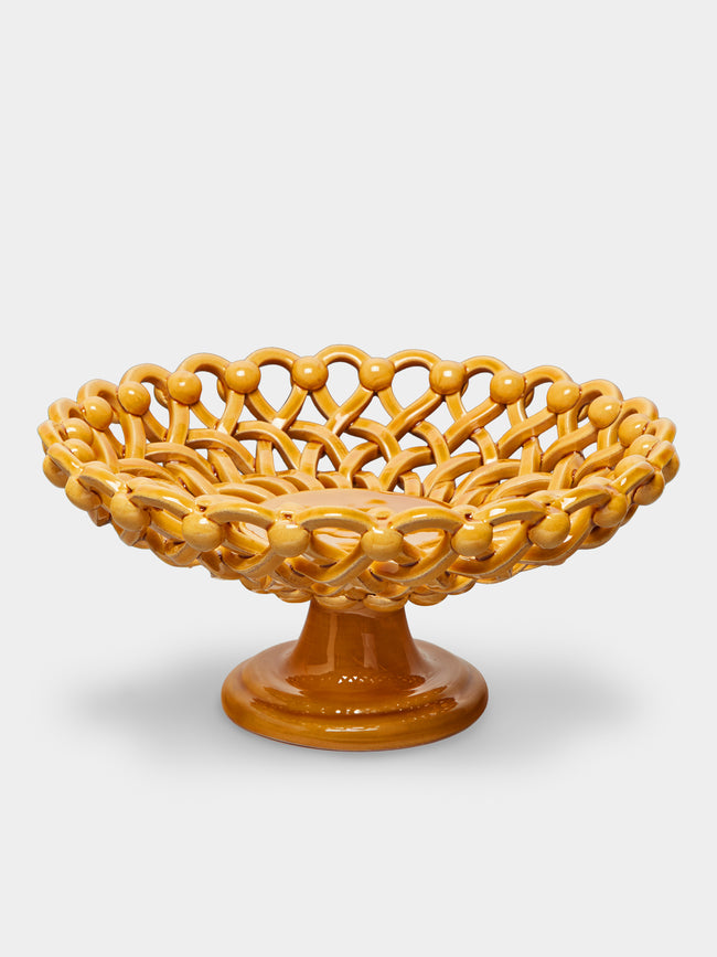 Maison Pichon Uzès - Hand-Glazed Ceramic Braided Low Raised Bowl -  - ABASK - 