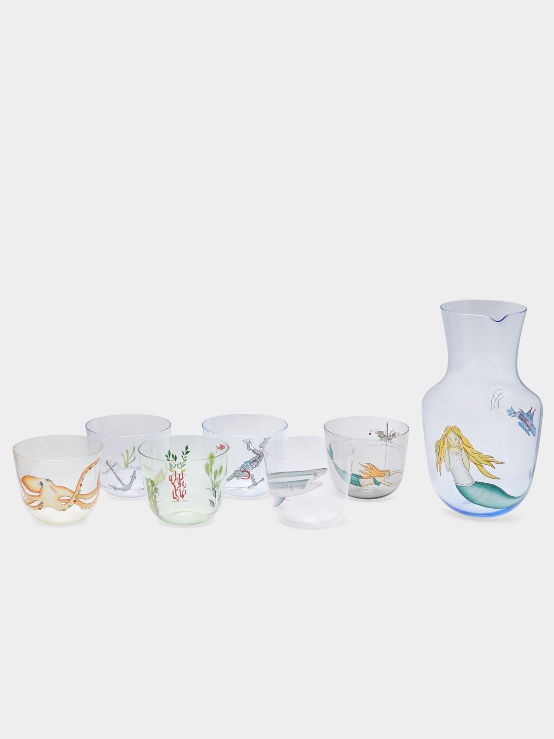 Lobmeyr - High Seas Hand-Painted Crystal Pitcher -  - ABASK