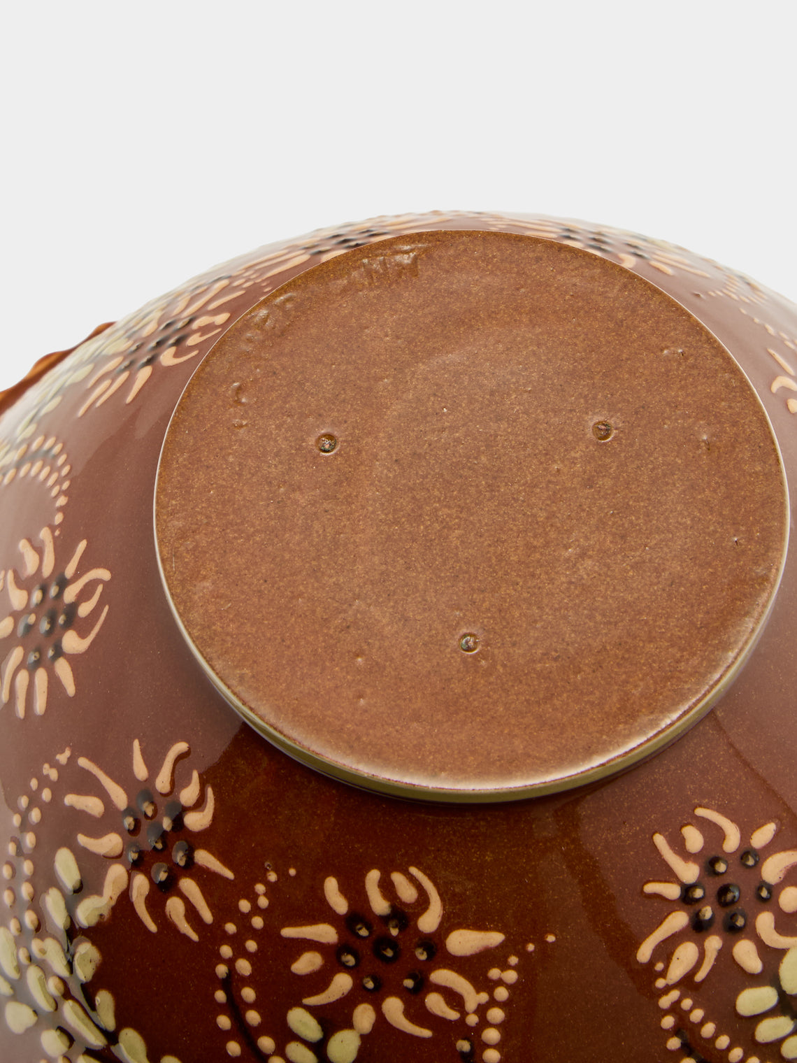 Poterie d’Évires - Flowers Hand-Painted Ceramic Mini Salad Bowl - Light brown - ABASK