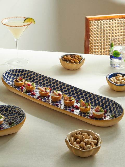 Terrafirma Ceramics - Hand-Printed Ceramic Large Canape Platter -  - ABASK