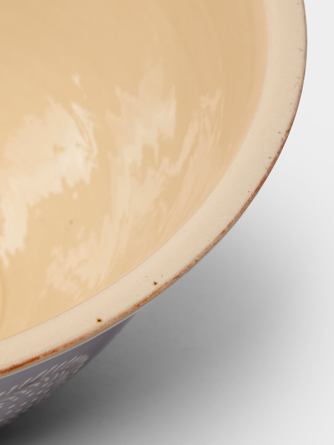 Poterie d’Évires - Hearts Hand-Painted Ceramic Salad Bowl -  - ABASK