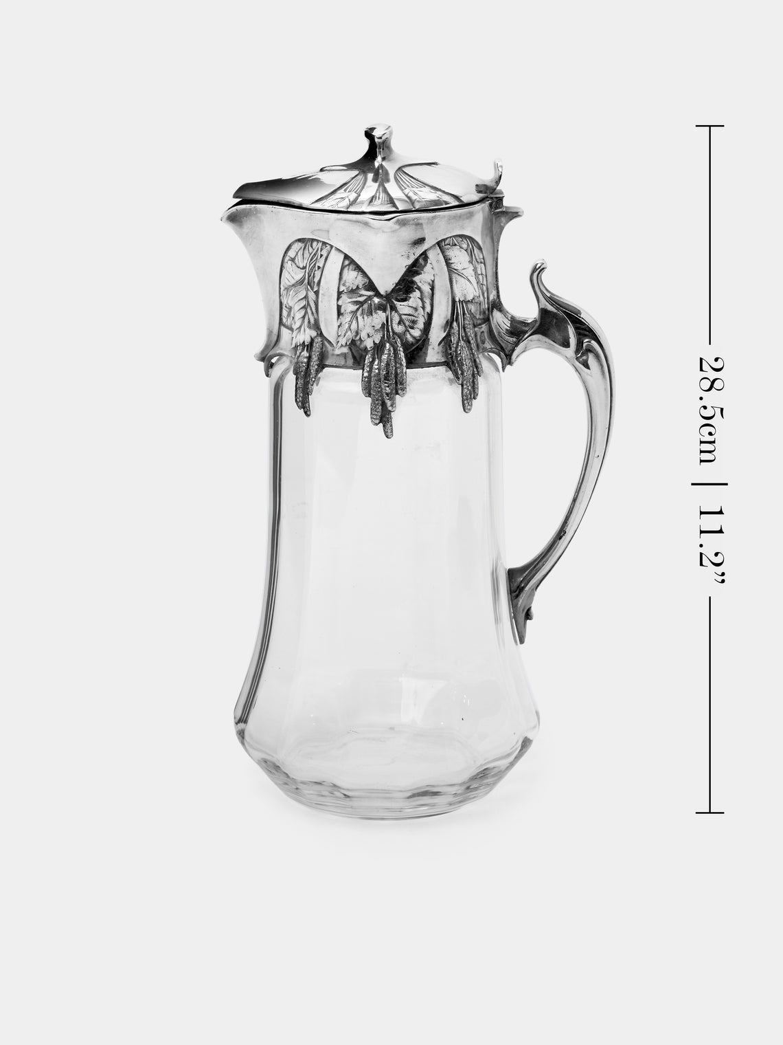Antique and Vintage - 1900s Gallia Silver-Plated and Crystal Lemonade Jug - Silver - ABASK