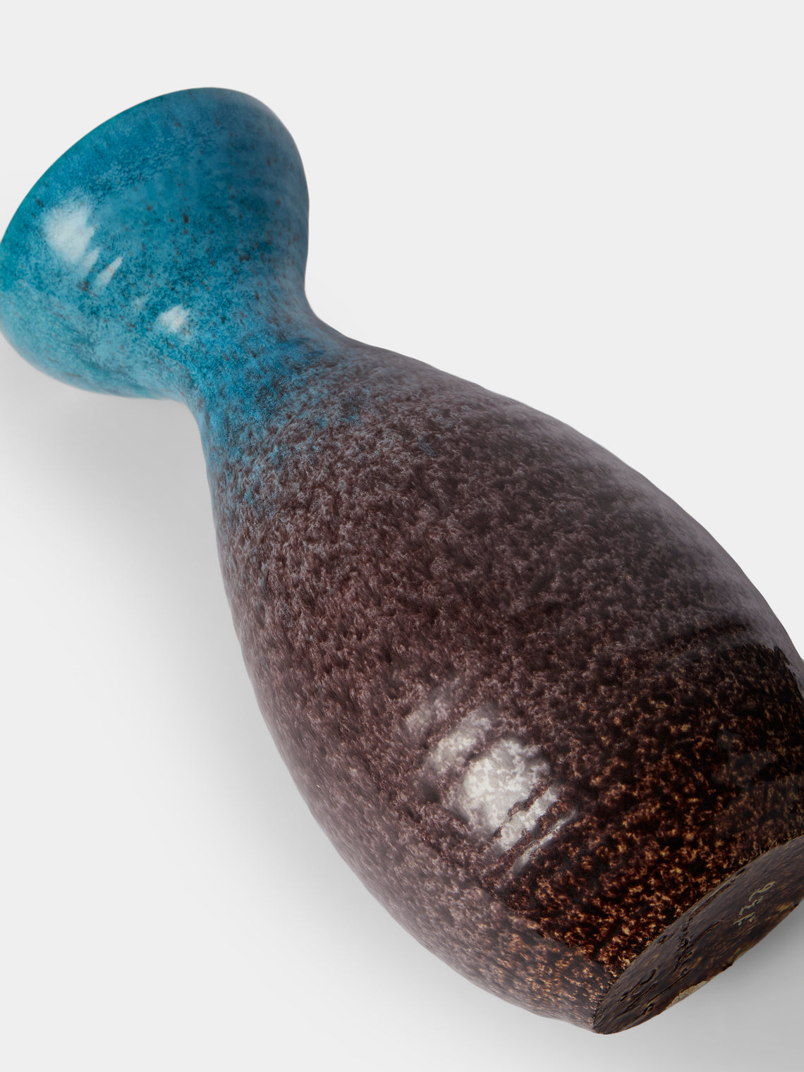 Antique and Vintage - 1950s Accolay Ceramic Vase - Blue - ABASK