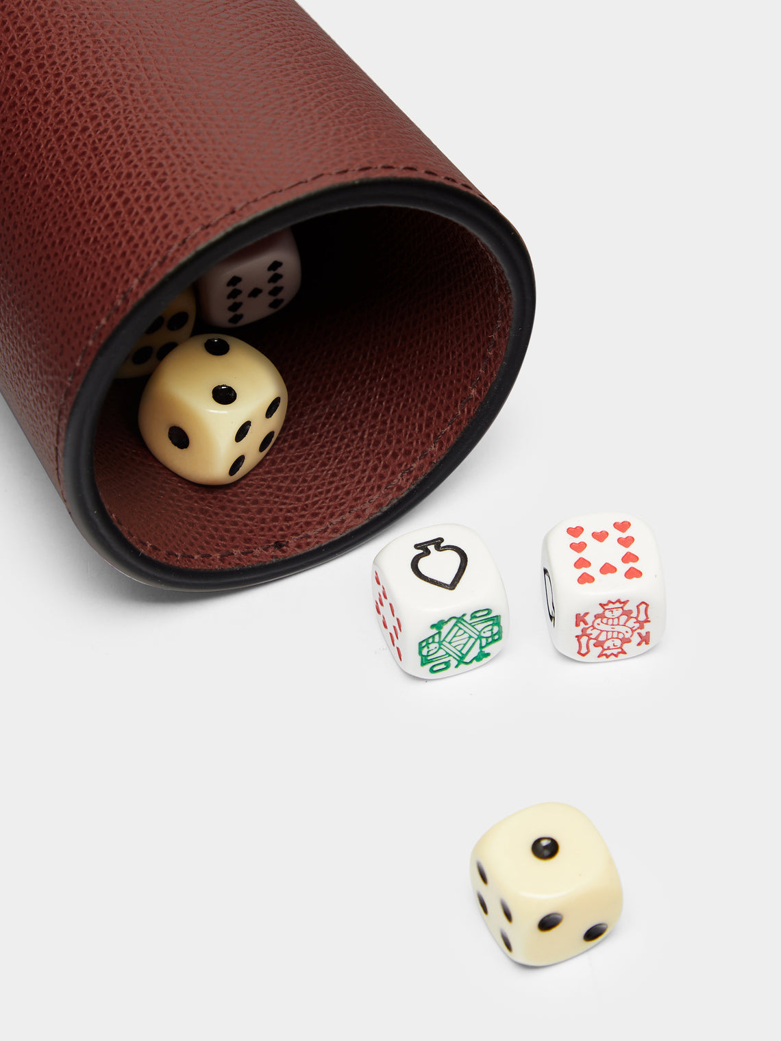 Giobagnara - Leather Dice Cup - Burgundy - ABASK