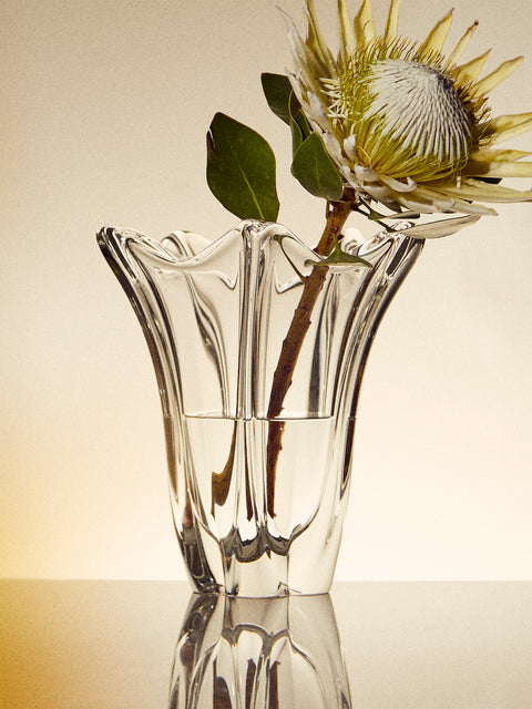 Antique and Vintage - 1950s Daum Crystal Vase - Clear - ABASK