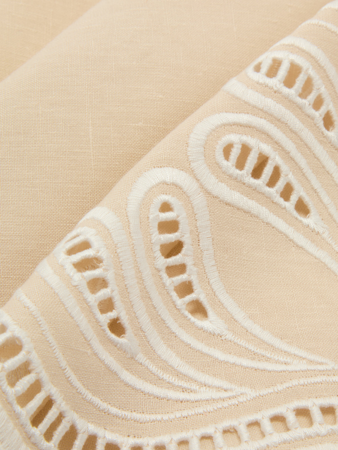 Borgo delle Tovaglie - Tecla Embroidered Linen Napkins (Set of 4) - Natural - ABASK